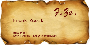 Frank Zsolt névjegykártya